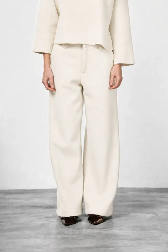 Mason's New York Wide chinobukser creme uld