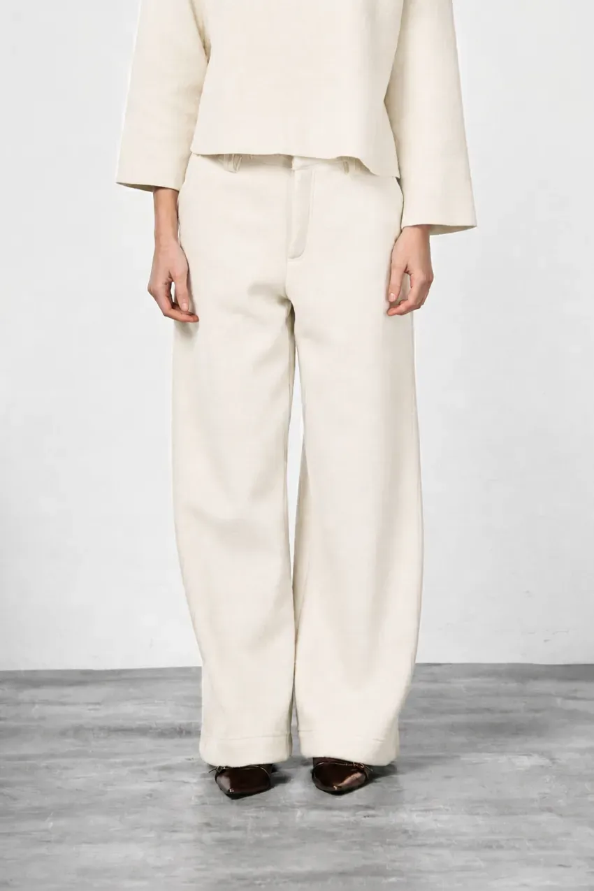 Mason's New York Wide chinobukser creme uld