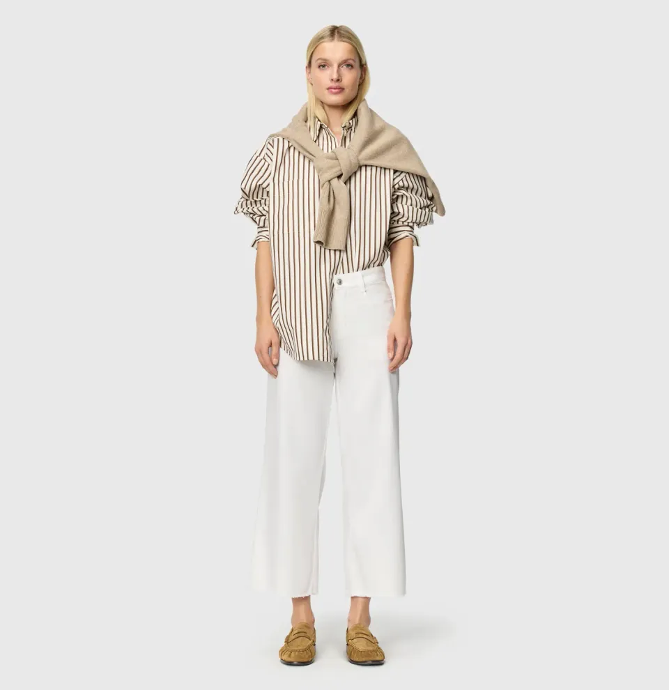 MAC Dream Wide Cropped jeans hvid wide fit