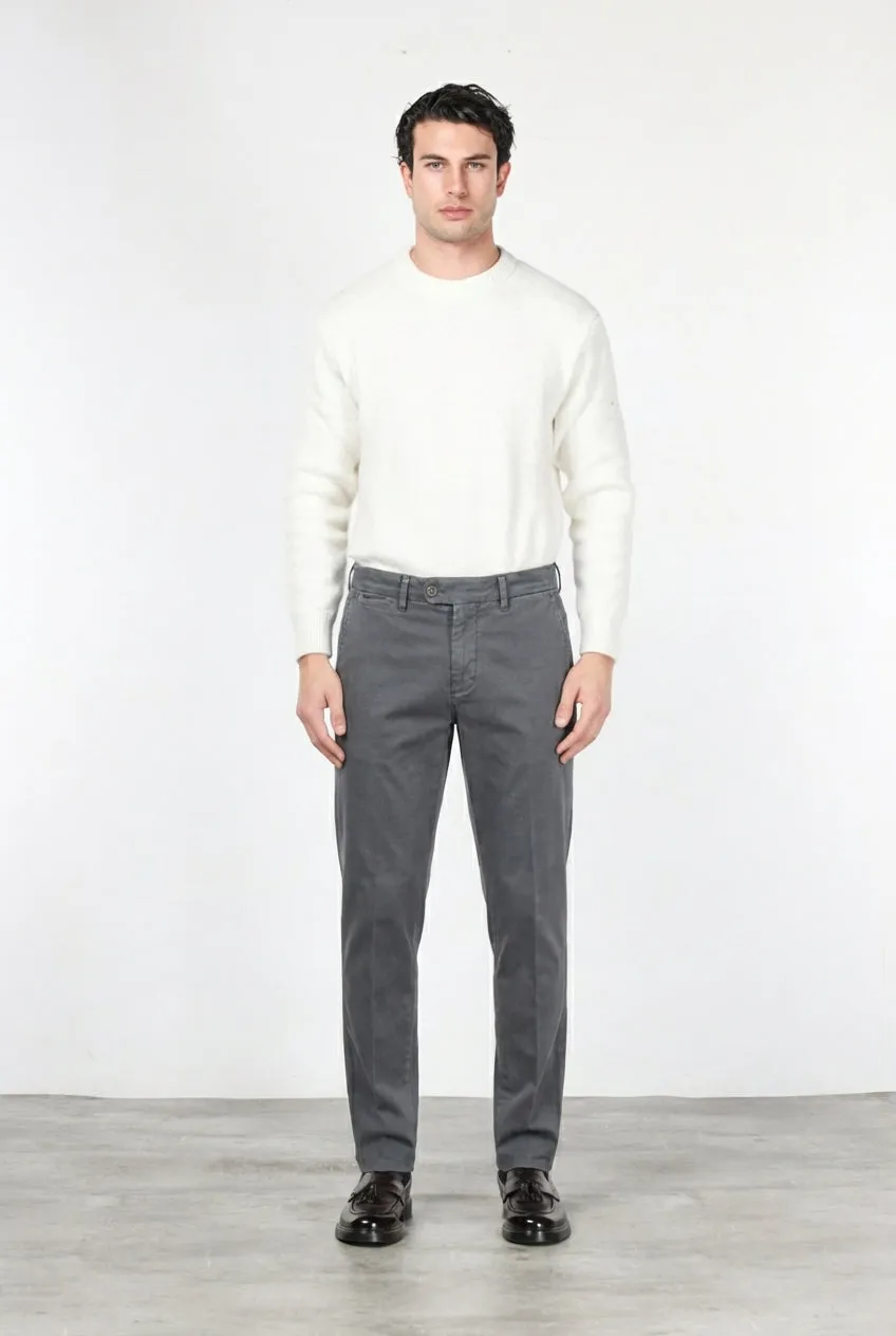 Mason's Square Work chinos grå relaxed fit stretch