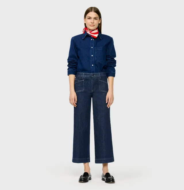 MAC Dream Culotte 5400-90-0358L jeans mørkeblå wide
