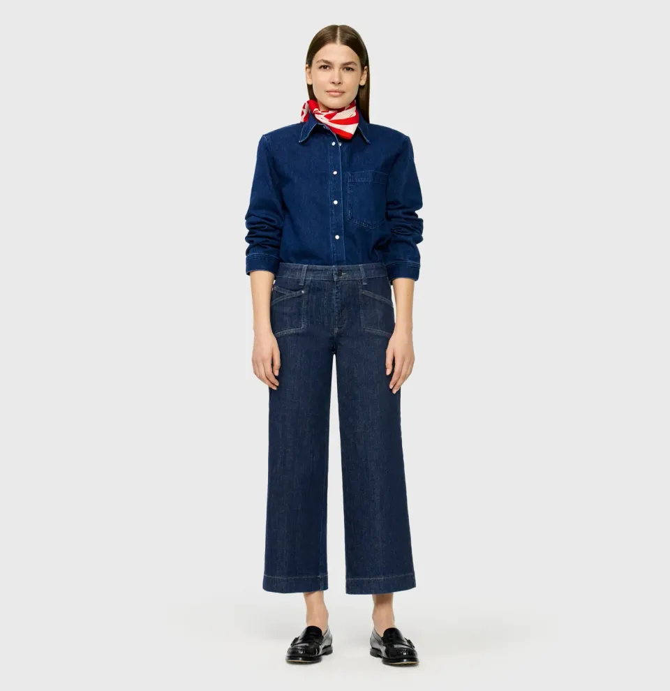 MAC Dream Culotte 5400-90-0358L jeans mørkeblå wide
