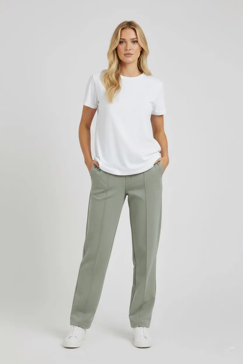 Organsk Tailored Jersey Trouser bukser pastel green stretch