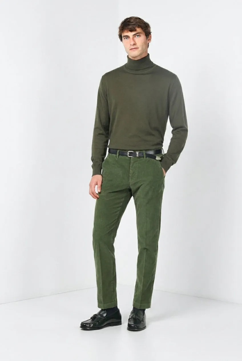 Mason's Torino chino bukser slim fit skovgrøn fløjl