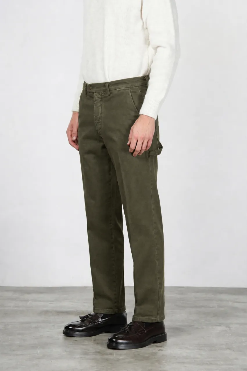 Mason's Square Work chinos mørkegrøn relaxed bull