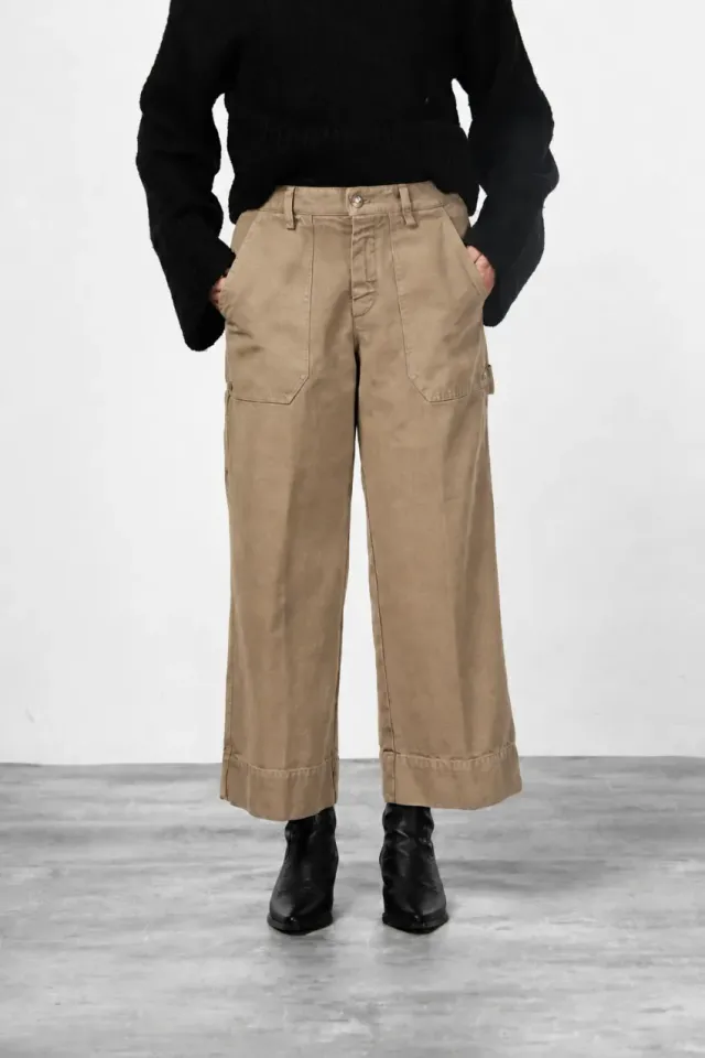 Mason's Dallas Wide chinobukser mørk beige straight