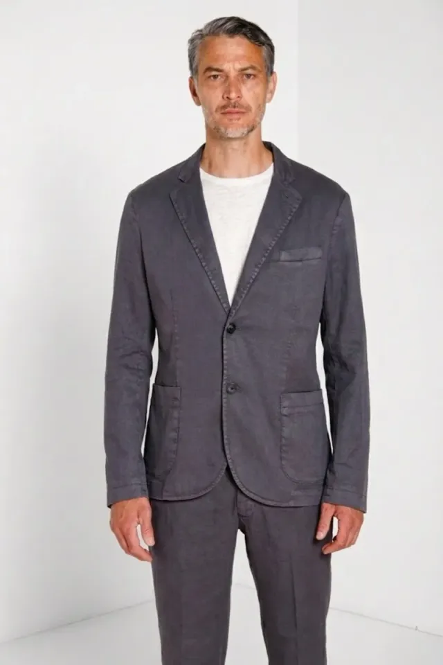 Mason's Da Vinci blazer lyseblå hørbomuld