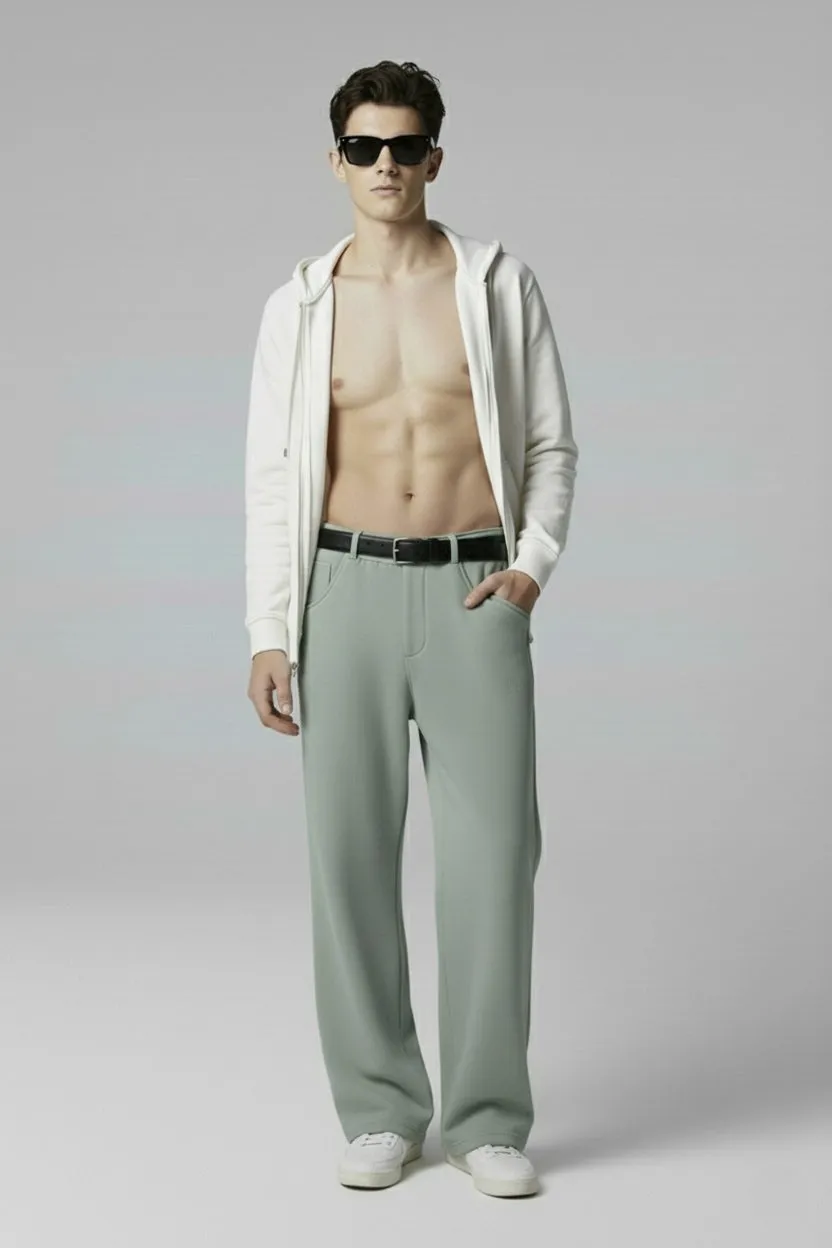 Organsk Studio Trouser bukser mørkegrå stretch relaxed fit