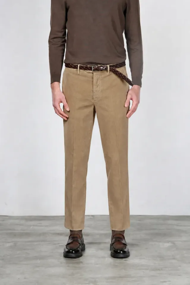 Mason's Paris chinos taupe carrot fløjl