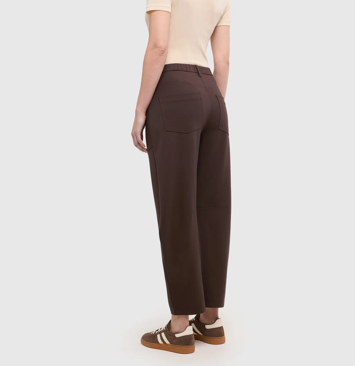 MAC Baggy Smart jerseybukser brun loose fit