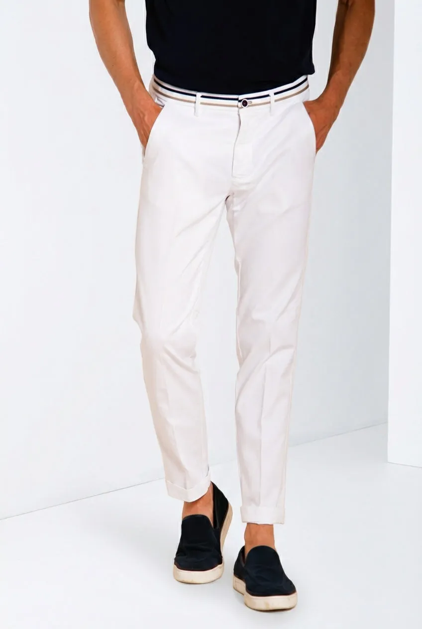Mason's Torino Summer chinobukser hvid slim fit