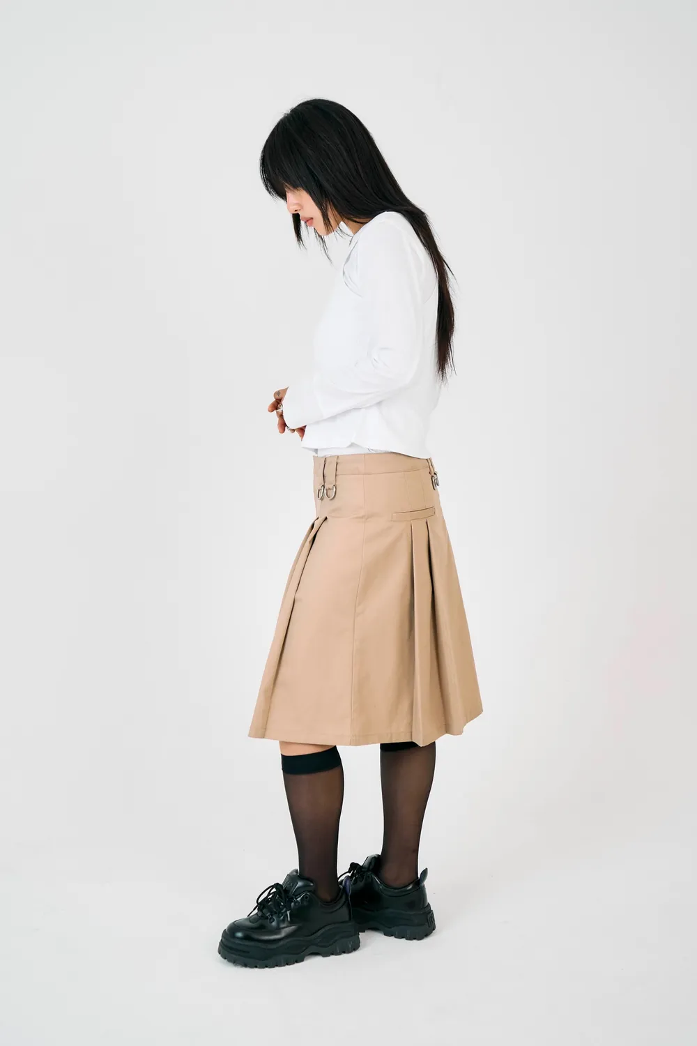 The Ragged Priest Clerk plisseret nederdel beige str. 10