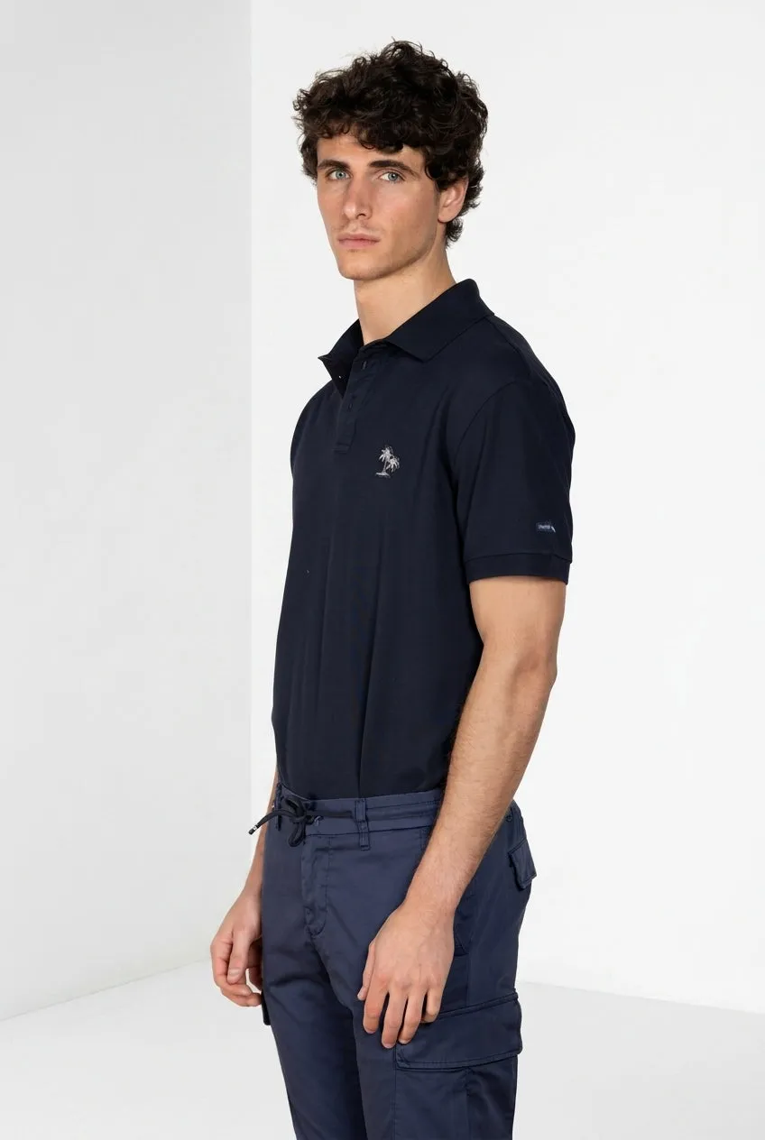 Mason's Leopardi polo navy piqué bomuld