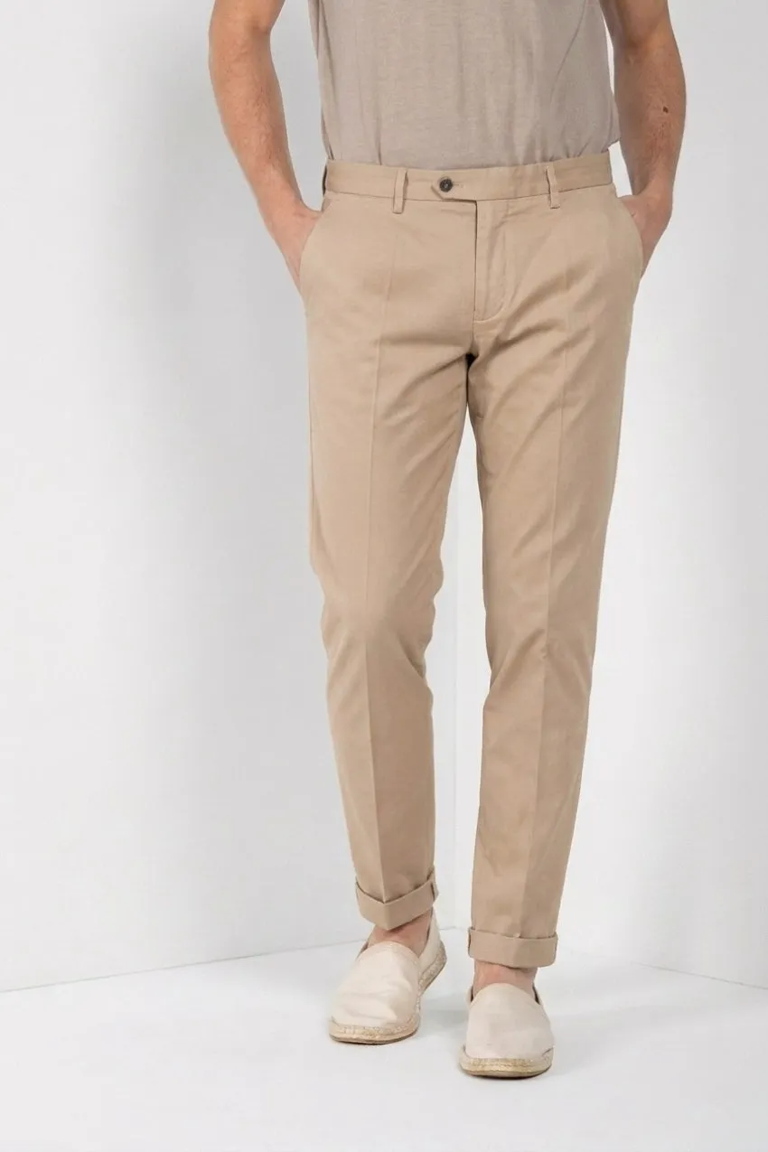 Mason's Torino City chinobukser beige silke slim