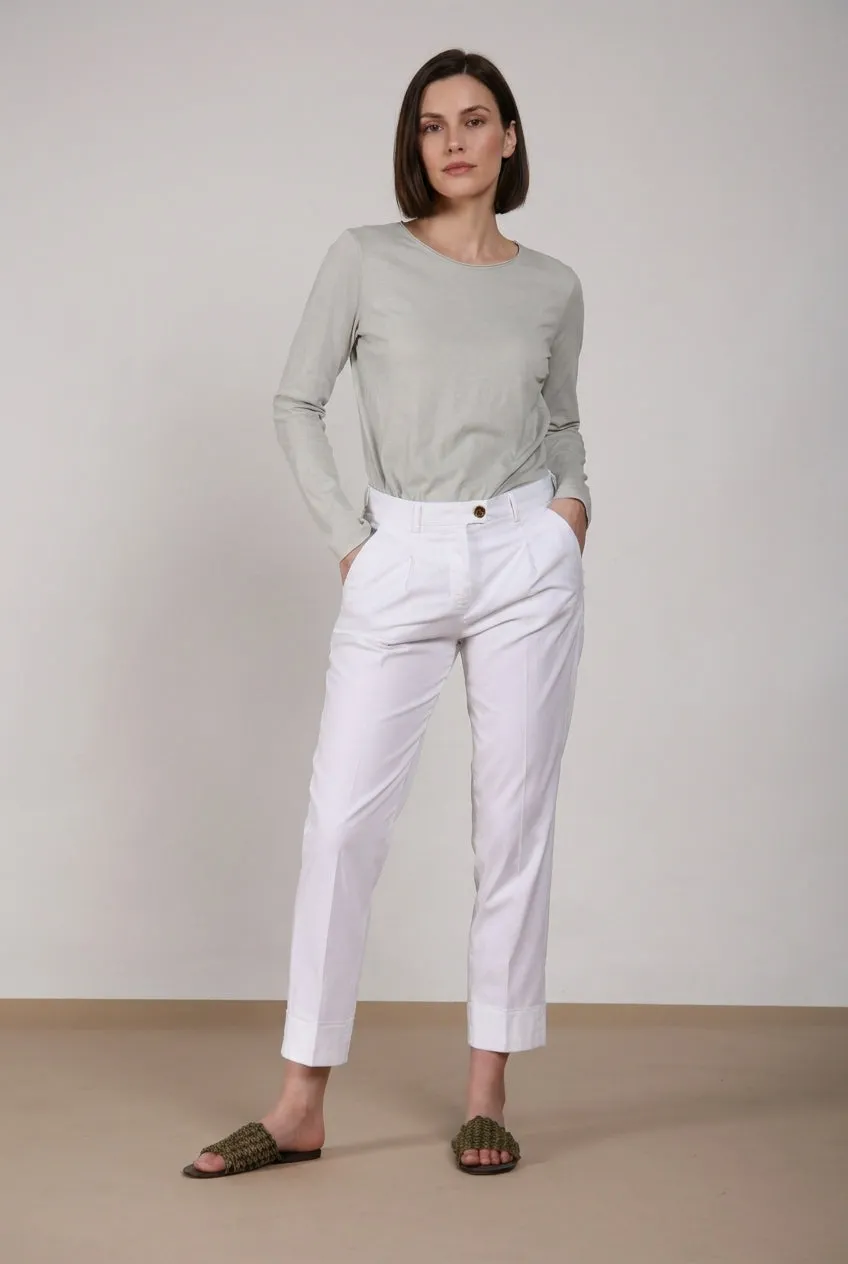 Mason's New York Carrot Sartoriale chino hvid silke