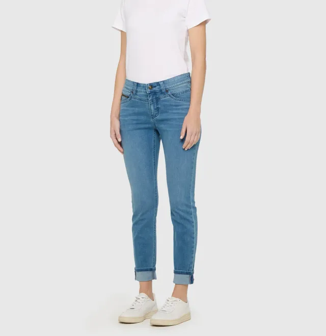 MAC Rich Slim 5904-90-0389L jeans mellemblå modal
