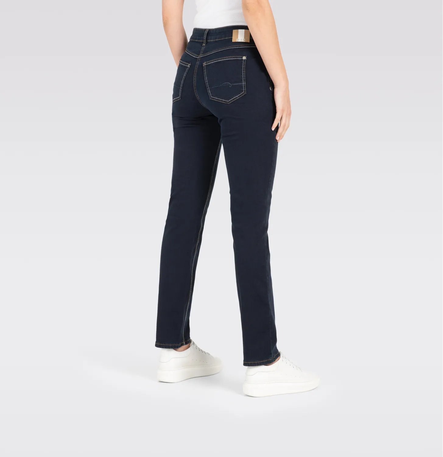 MAC Angela jeans mørkeblå straight recycled