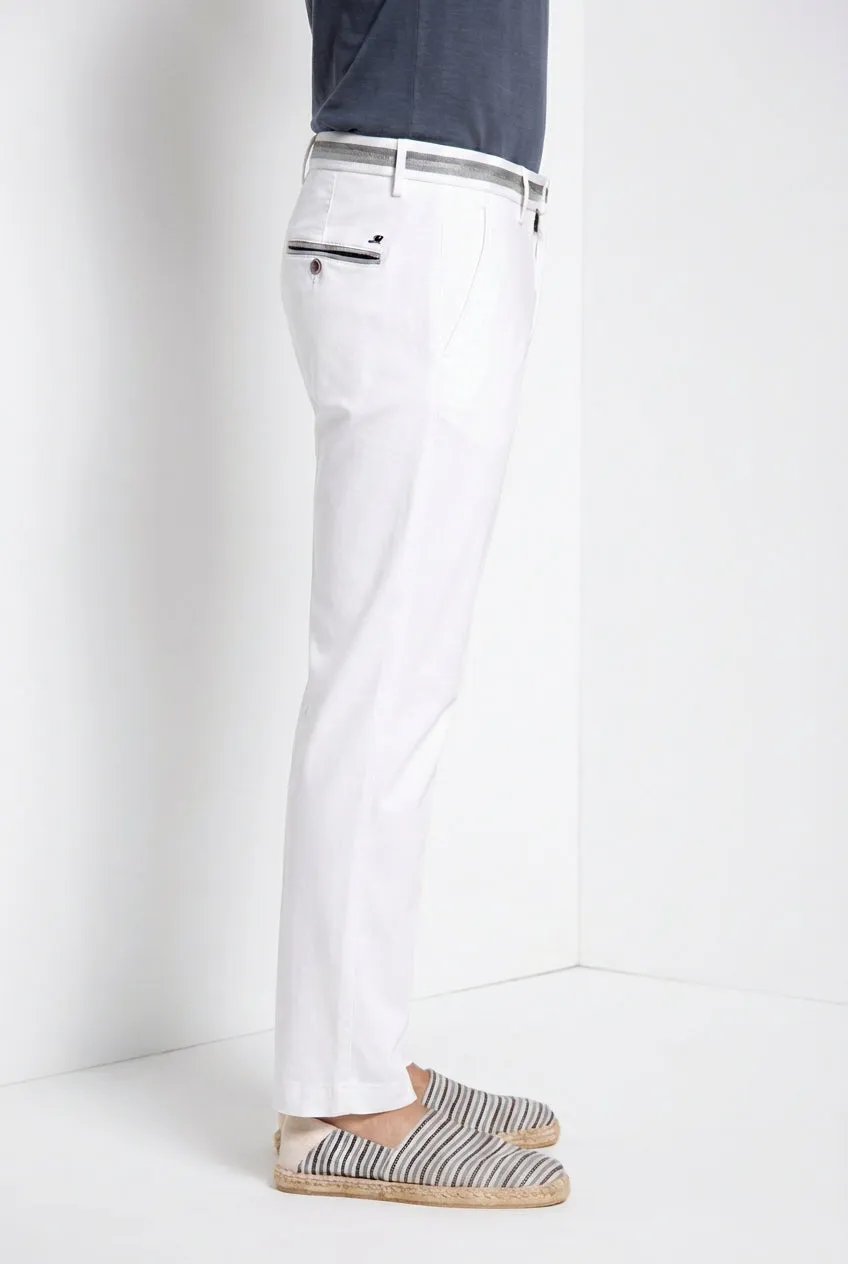 Mason's Torino Elegance chinos hvid slim stretch