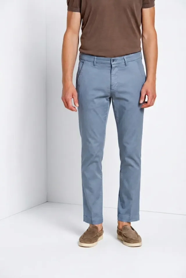 Mason's Torino Flex herre chino bukser lyseblå slim fit